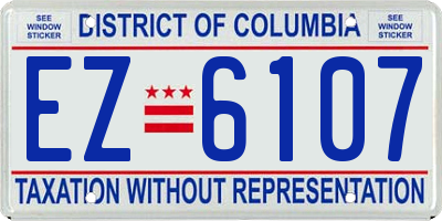 DC license plate EZ6107