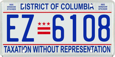 DC license plate EZ6108