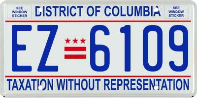 DC license plate EZ6109