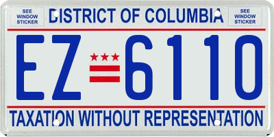 DC license plate EZ6110