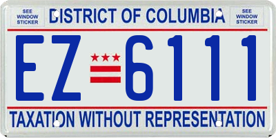 DC license plate EZ6111