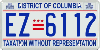 DC license plate EZ6112