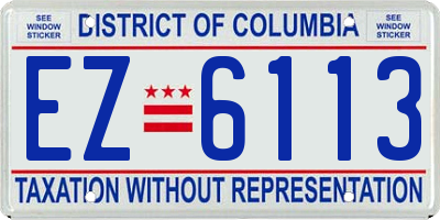 DC license plate EZ6113