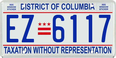 DC license plate EZ6117