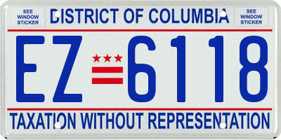 DC license plate EZ6118