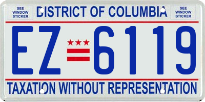 DC license plate EZ6119