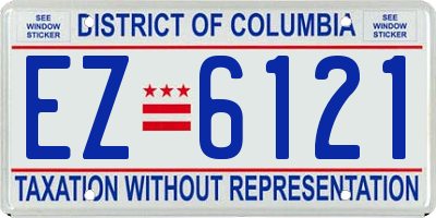 DC license plate EZ6121