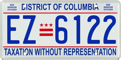 DC license plate EZ6122