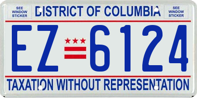 DC license plate EZ6124