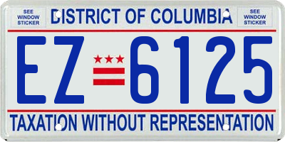 DC license plate EZ6125