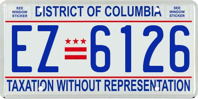 DC license plate EZ6126