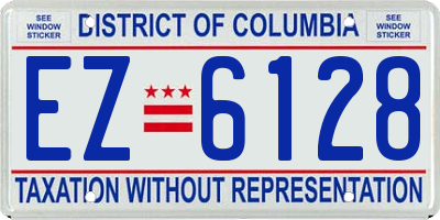 DC license plate EZ6128