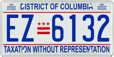 DC license plate EZ6132