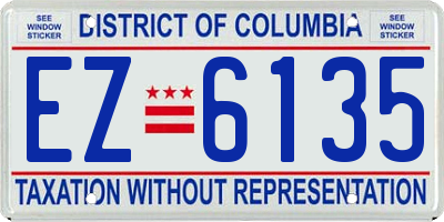 DC license plate EZ6135