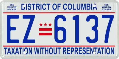 DC license plate EZ6137