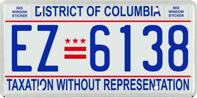 DC license plate EZ6138