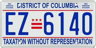 DC license plate EZ6140