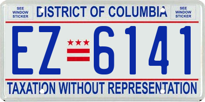 DC license plate EZ6141