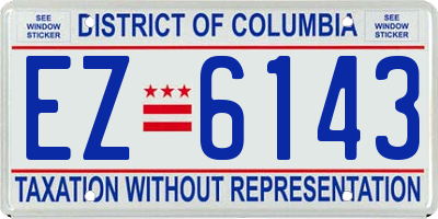 DC license plate EZ6143