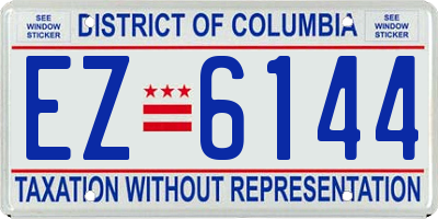 DC license plate EZ6144