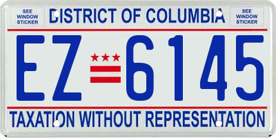 DC license plate EZ6145