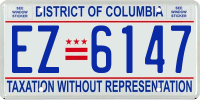 DC license plate EZ6147