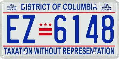 DC license plate EZ6148