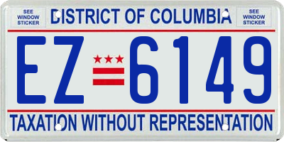 DC license plate EZ6149