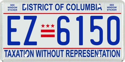 DC license plate EZ6150