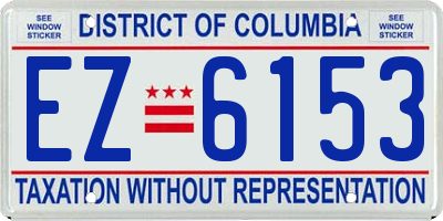 DC license plate EZ6153