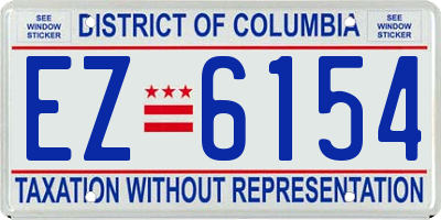 DC license plate EZ6154