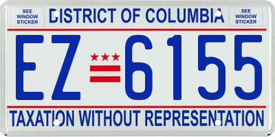 DC license plate EZ6155