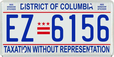 DC license plate EZ6156