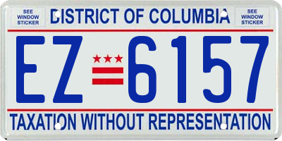 DC license plate EZ6157