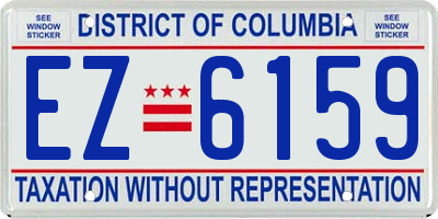 DC license plate EZ6159