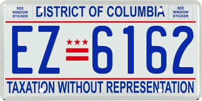 DC license plate EZ6162