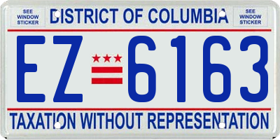 DC license plate EZ6163