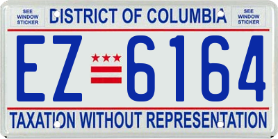 DC license plate EZ6164