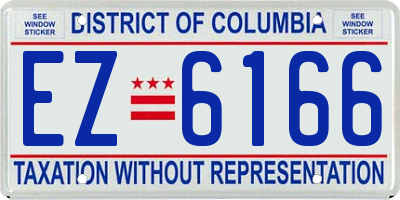 DC license plate EZ6166