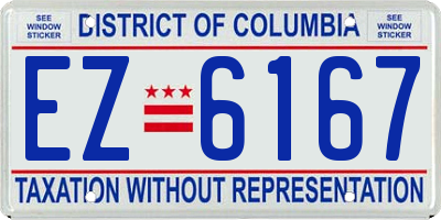 DC license plate EZ6167