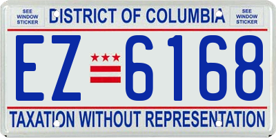 DC license plate EZ6168