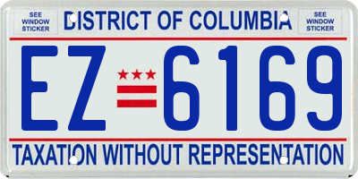 DC license plate EZ6169