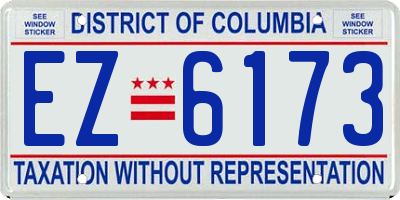 DC license plate EZ6173