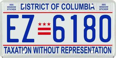 DC license plate EZ6180