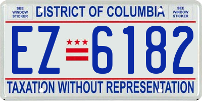 DC license plate EZ6182