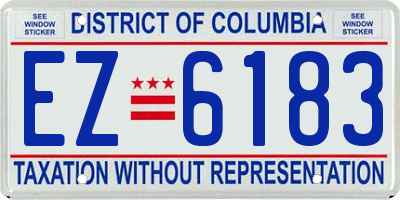 DC license plate EZ6183