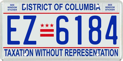 DC license plate EZ6184