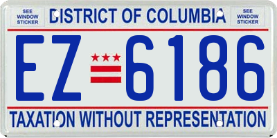 DC license plate EZ6186