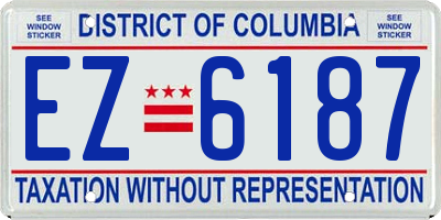 DC license plate EZ6187