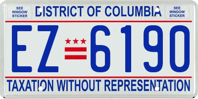 DC license plate EZ6190